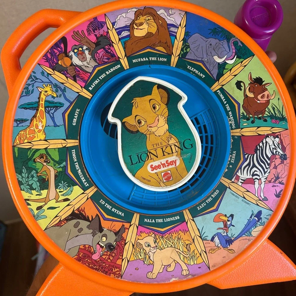 Vintage Mattel Disney The Lion King See 'n Say Pull String Toy 1989 11680-0320